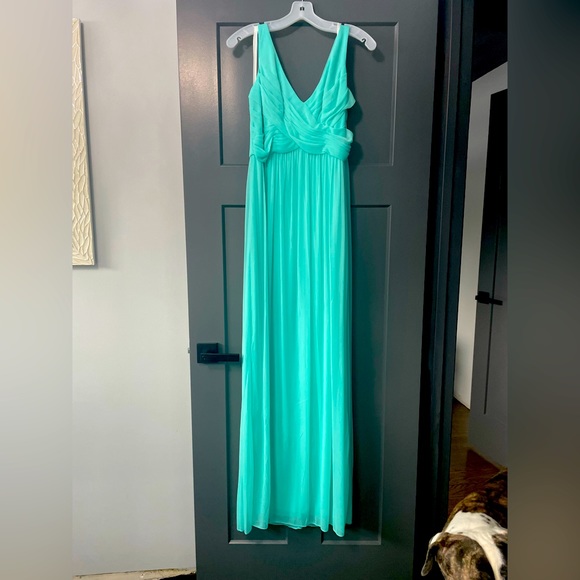 blue dress for baby girl Macloth Strapless Sweetheart Long Turquoise Bridesmaid Dress Wedding Party Dress Custom Color / Above Knee / US10 main image 1